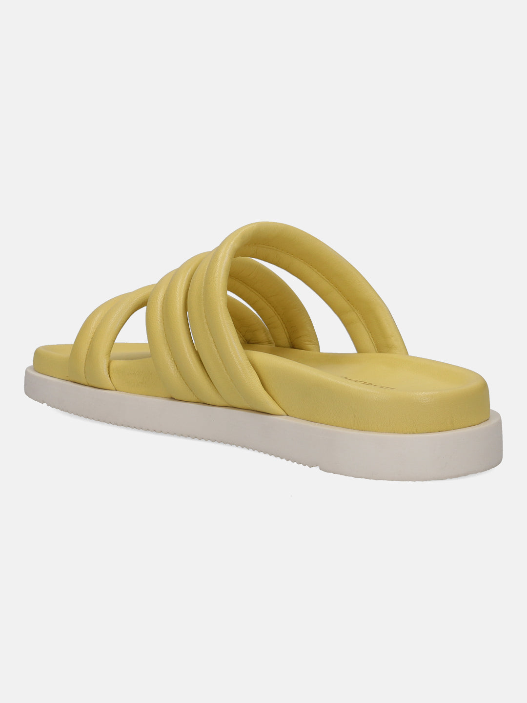 BAGATT Chandra Yellow Premium Leather Flatform sandals