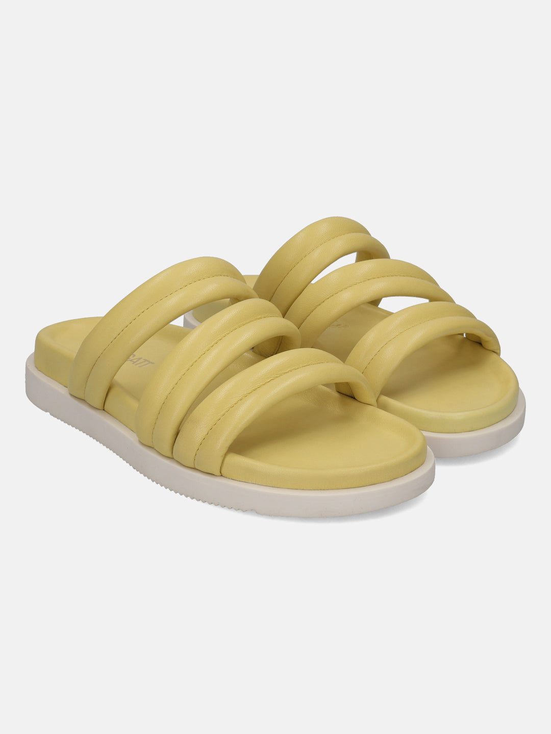 BAGATT Chandra Yellow Premium Leather Flatform sandals