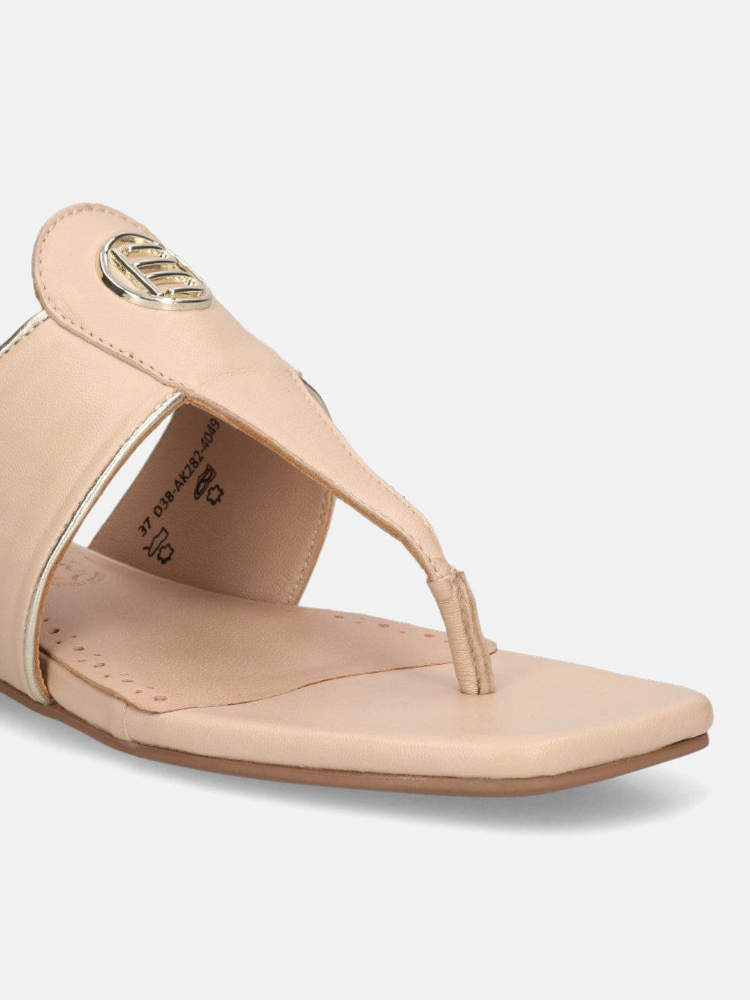 BAGATT Mala Beige Premium Leather Thongs Flat sandals