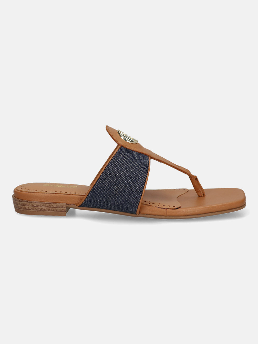 BAGATT Mala Cognac Premium Leather Thongs Flat sandals