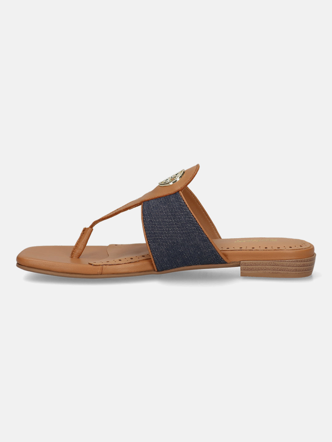BAGATT Mala Cognac Premium Leather Thongs Flat sandals
