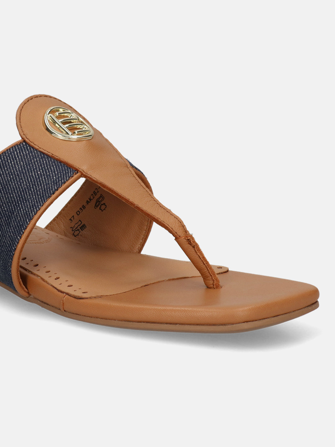 BAGATT Mala Cognac Premium Leather Thongs Flat sandals