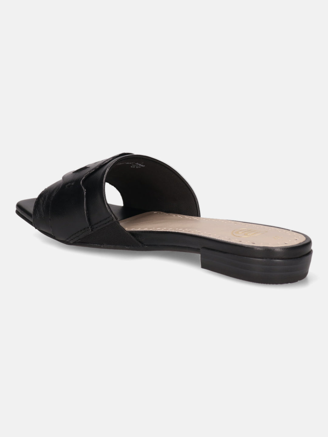 BAGATT Mala Black Premium Leather Flat sandals