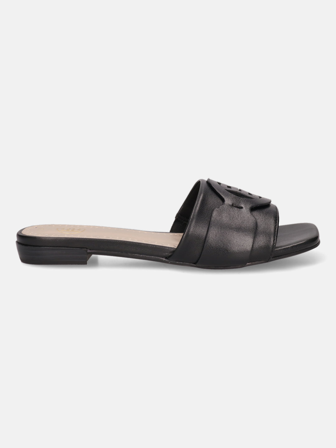 BAGATT Mala Black Premium Leather Flat sandals