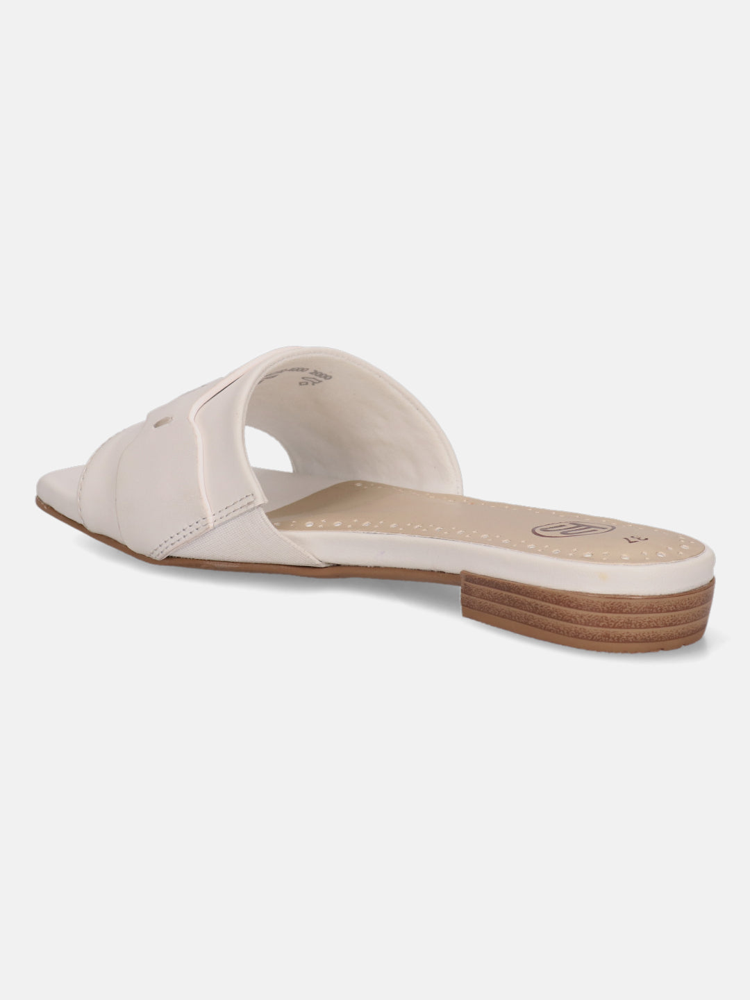 BAGATT Mala White Premium Leather Flat sandals