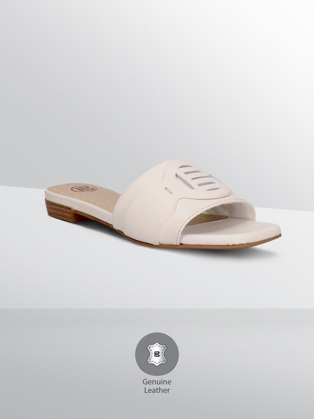 BAGATT Mala White Premium Leather Flat sandals