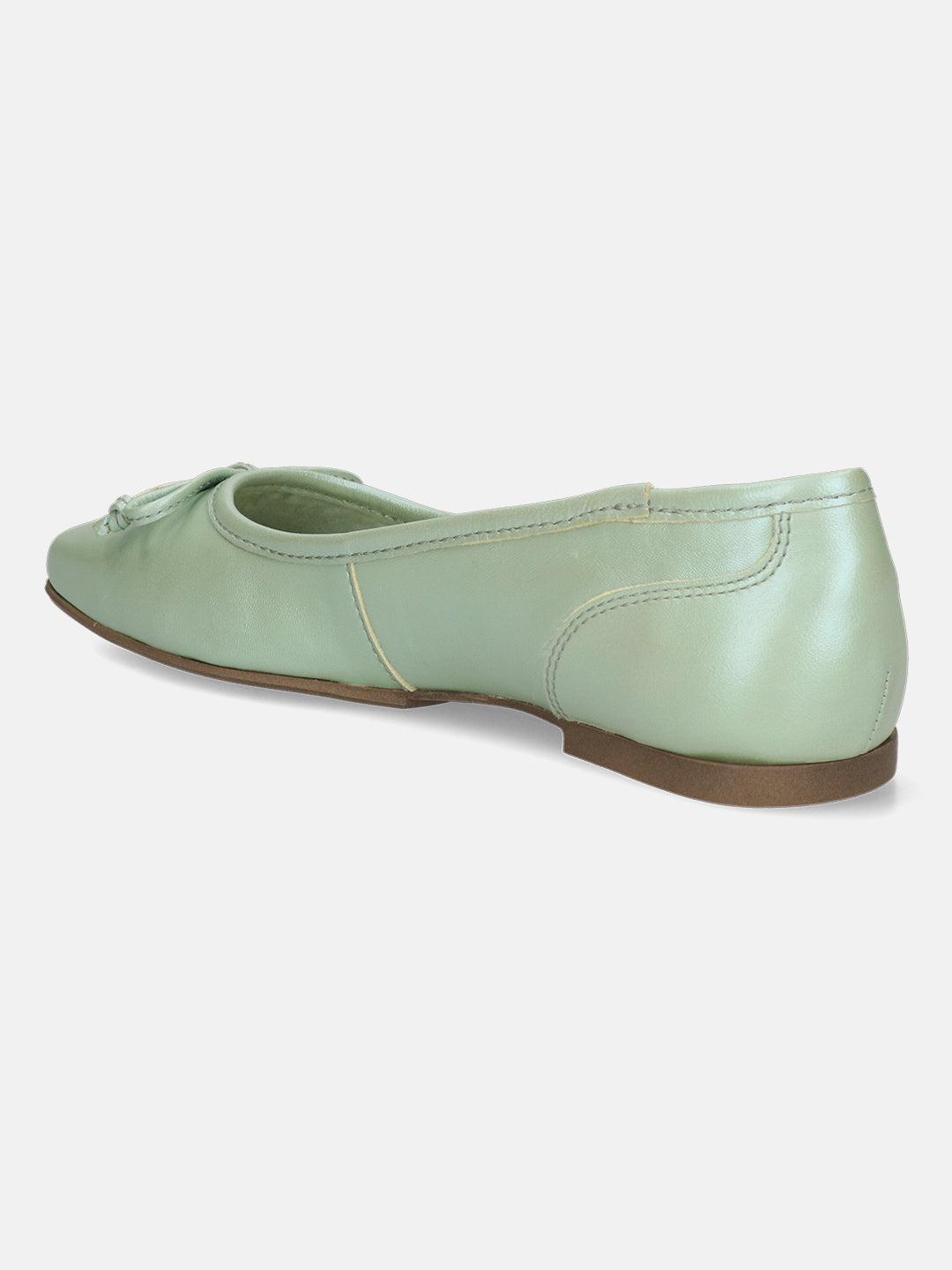 BAGATT Amalia Light Green Premium Leather Slip-Ons