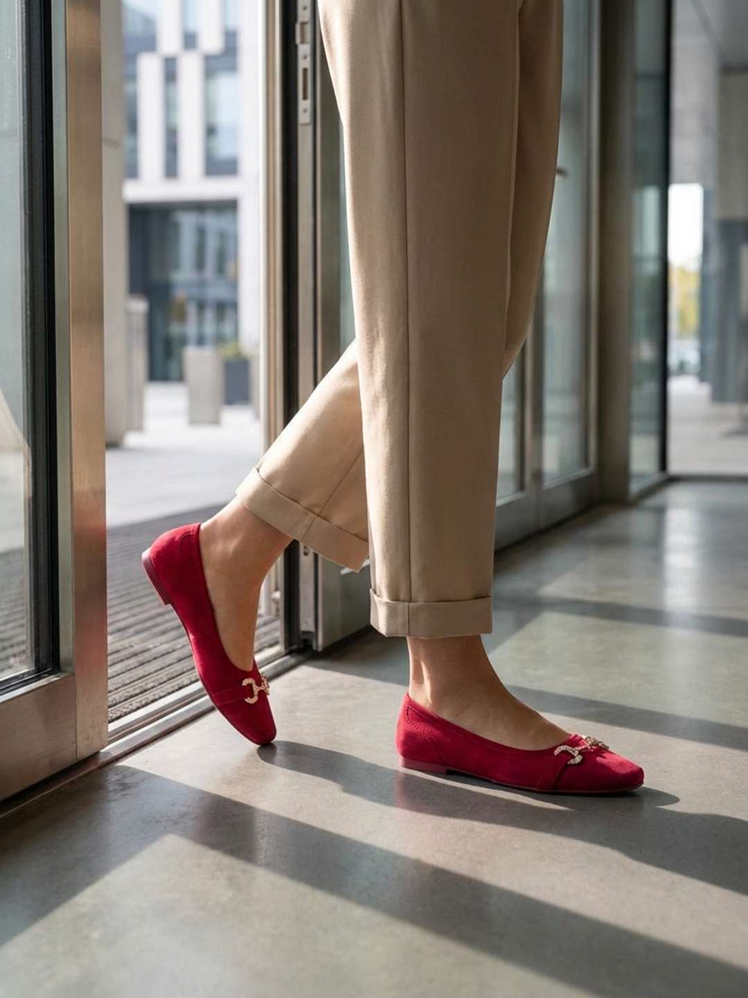 BAGATT Amalia Red Slip-Ons