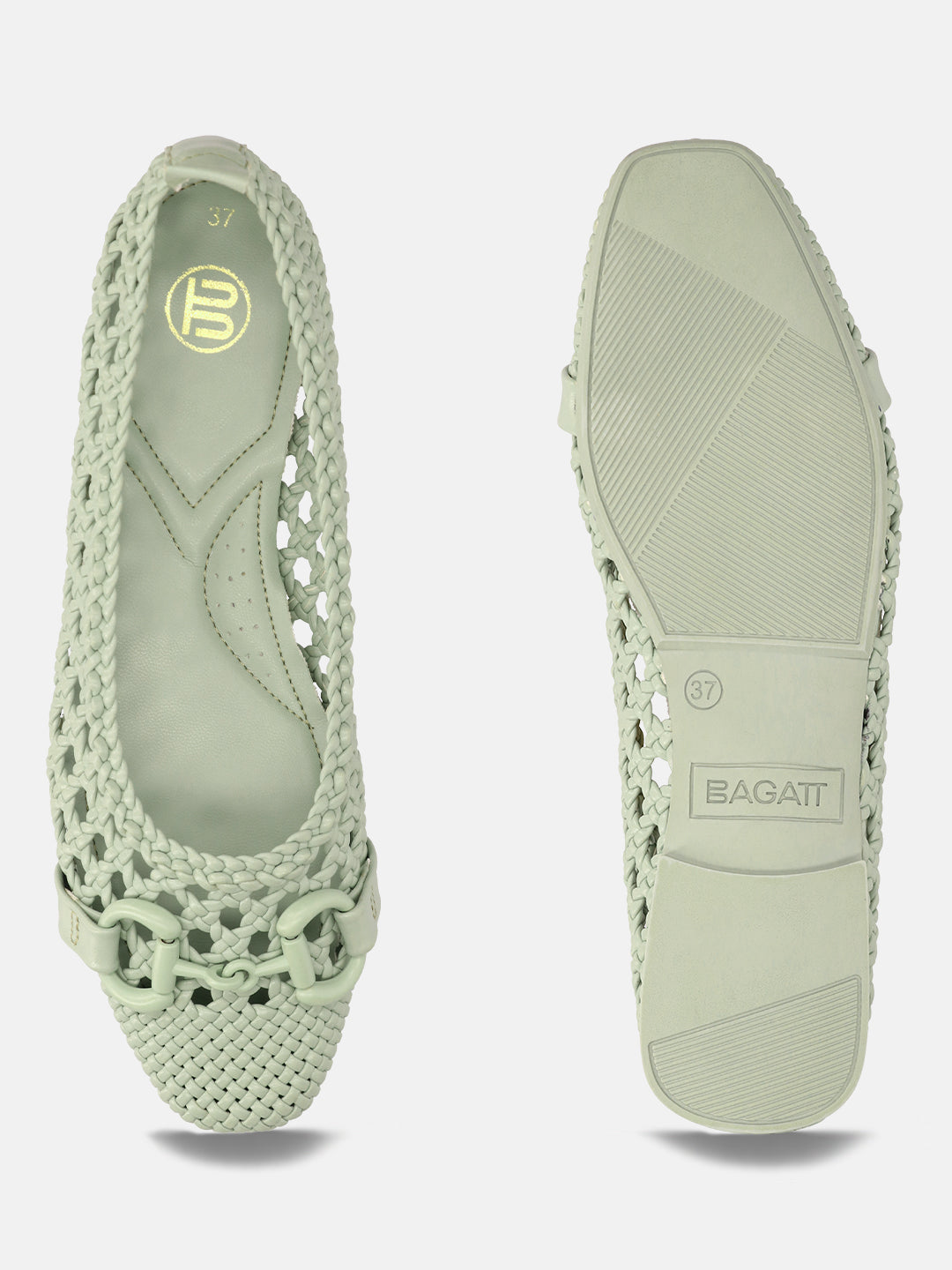 BAGATT Amalia Light Green Slip-Ons