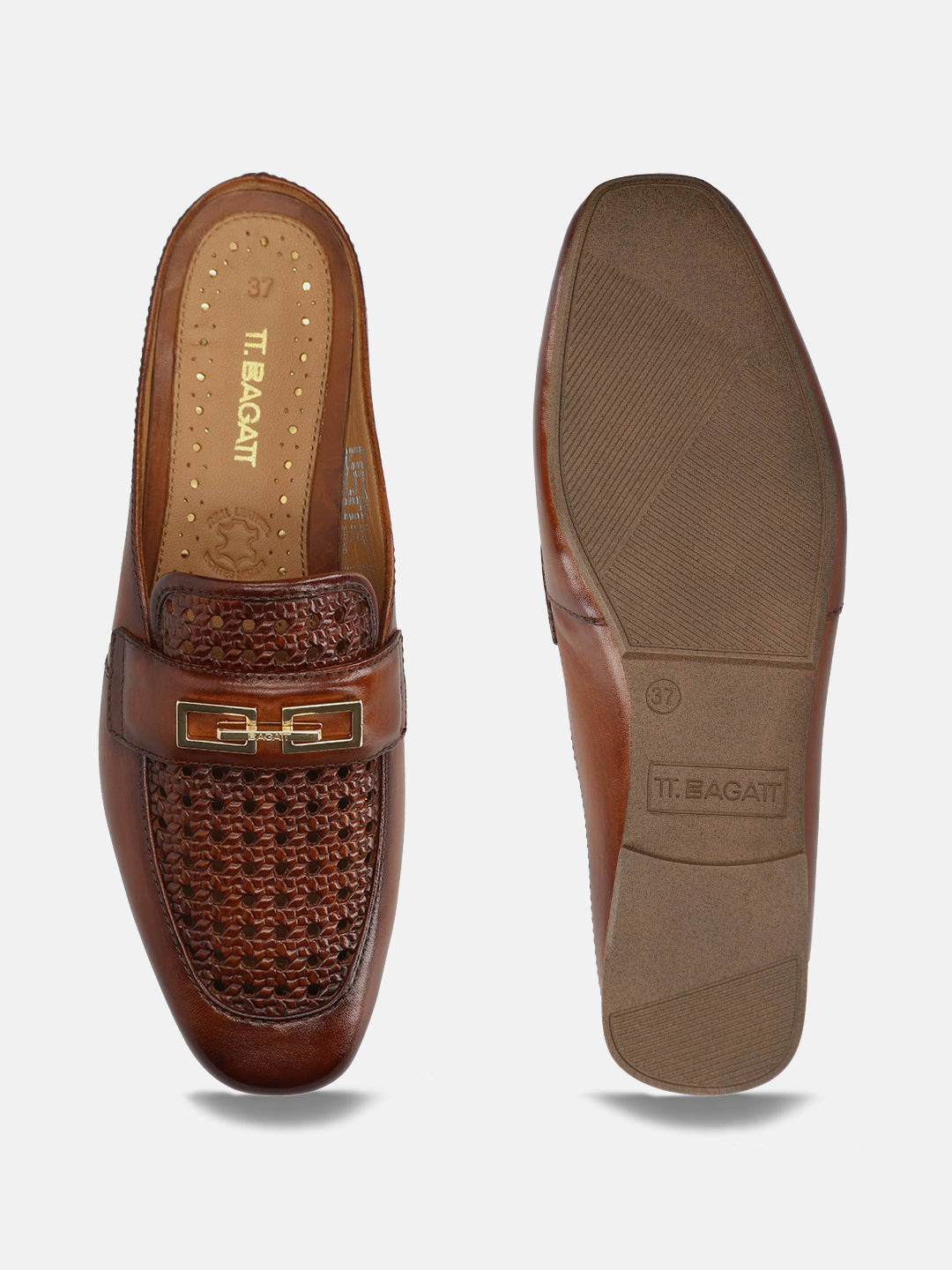 BAGATT Cognac Premium Leather Slip-ons
