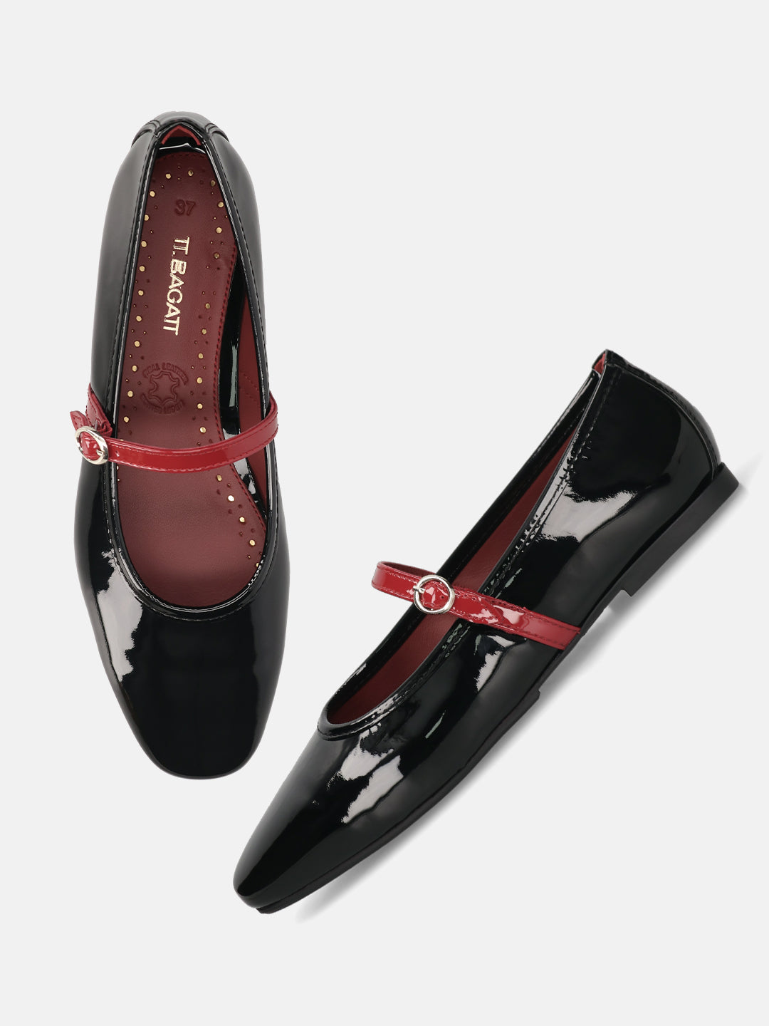 TT.BAGATT Amalia black Premium Leather Slip-Ons