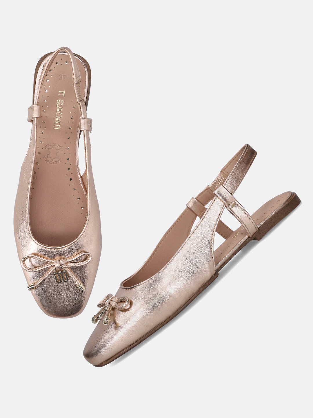 TT.BAGATT Amalia Metallics Premium Leather Slingback Slip-Ons