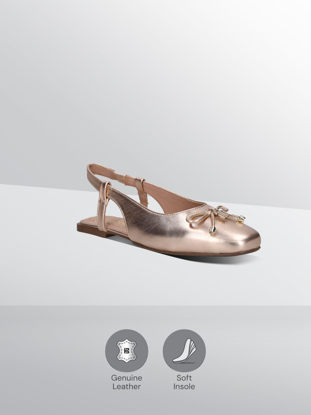 TT.BAGATT Amalia Metallics Premium Leather Slingback Slip-Ons
