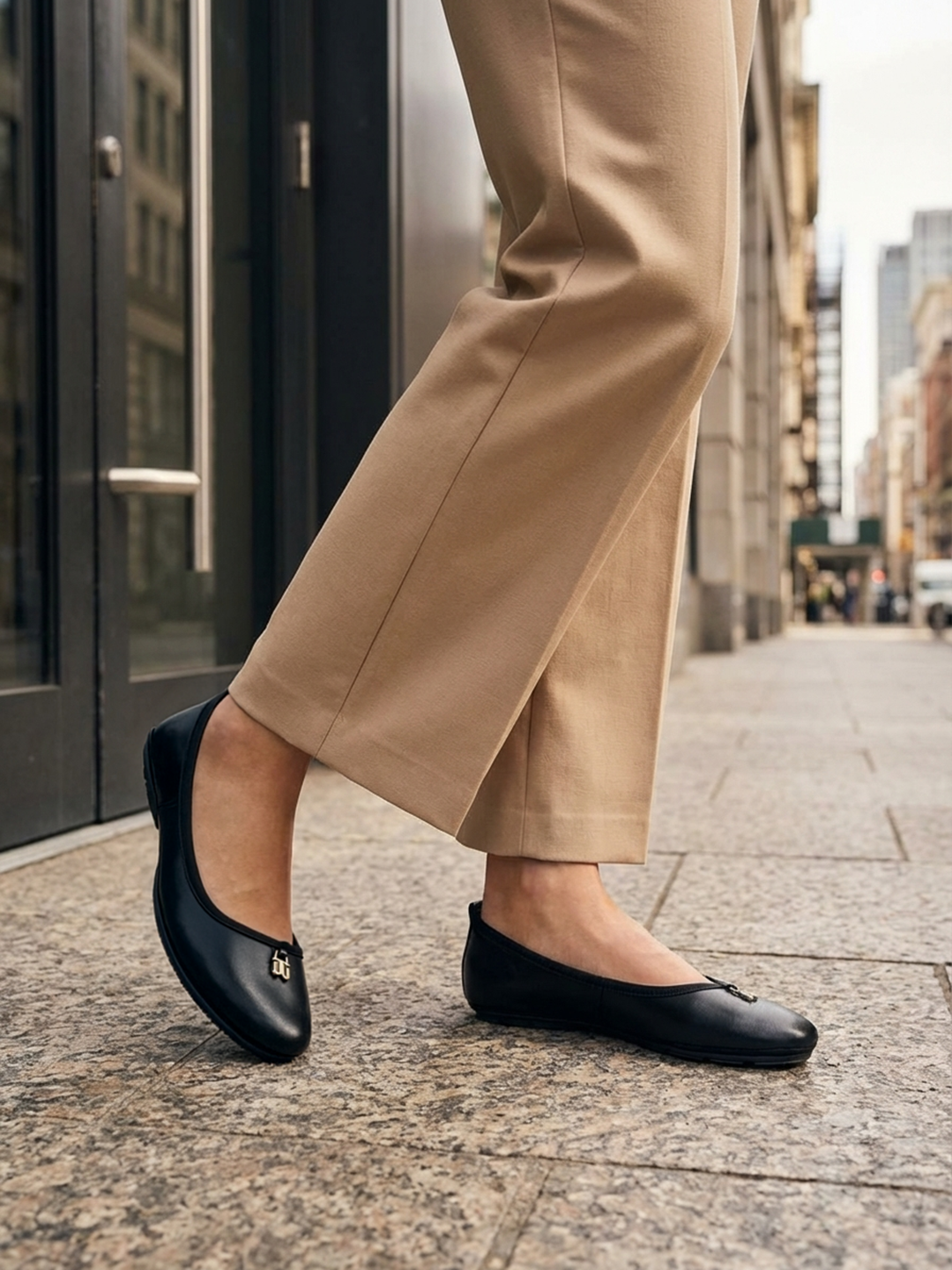 BAGATT Mea Black Premium Leather Slip-Ons