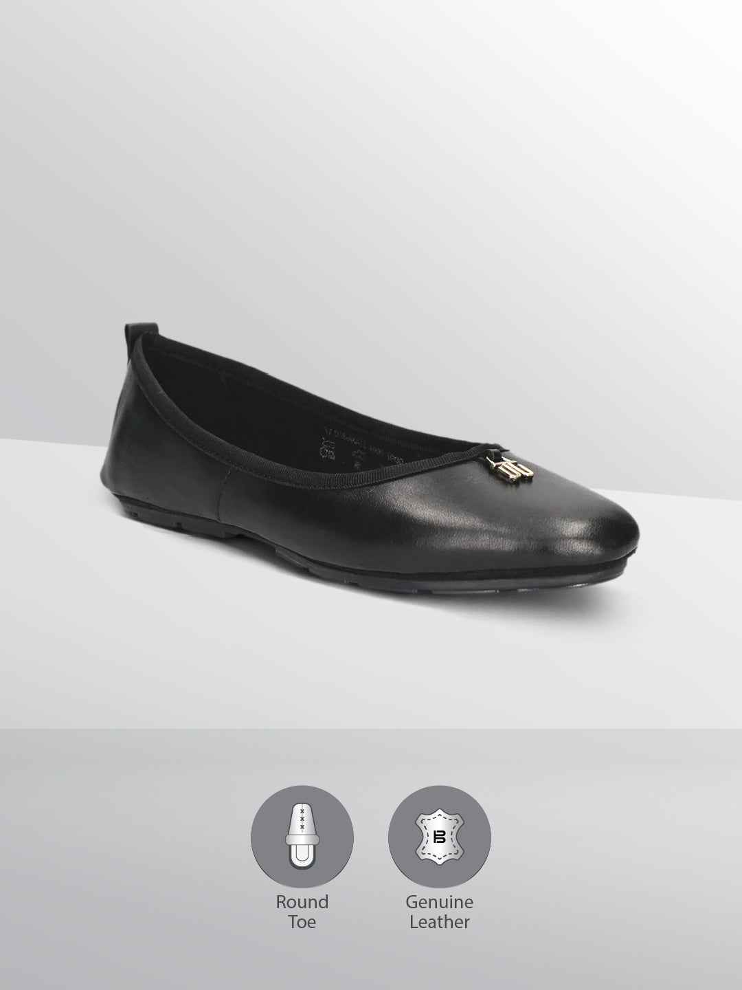 BAGATT Mea Black Premium Leather Slip-Ons