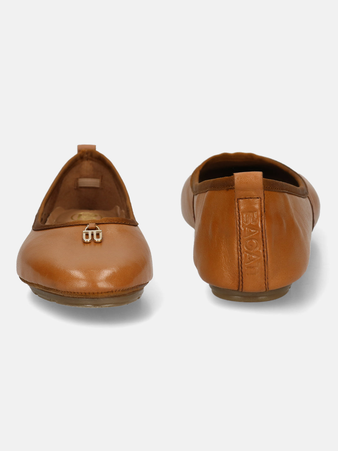 BAGATT Premium Leather Cognac Ballerina