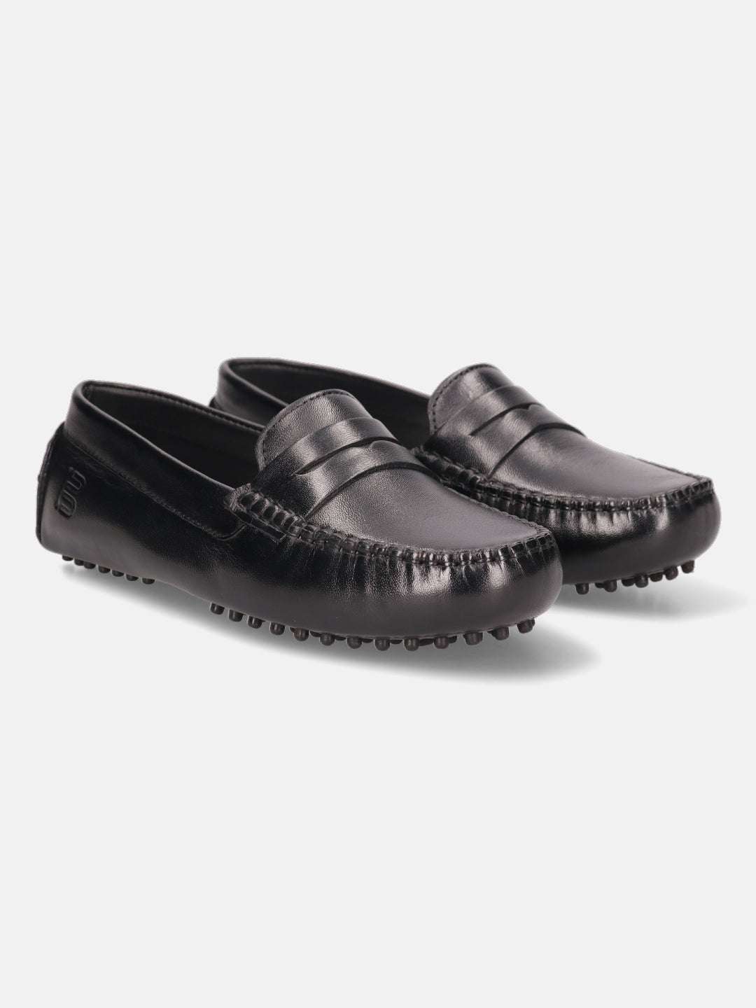 BAGATT Lilly Black Premium Leather Slip-Ons