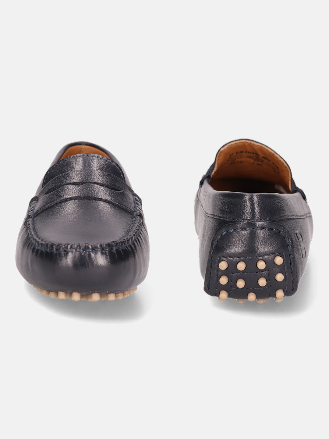 BAGATT Lilly Dark Blue Premium Leather Slip-Ons