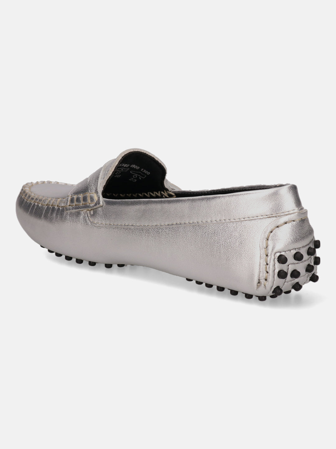 BAGATT Lilly Silver Premium Leather Slip-Ons