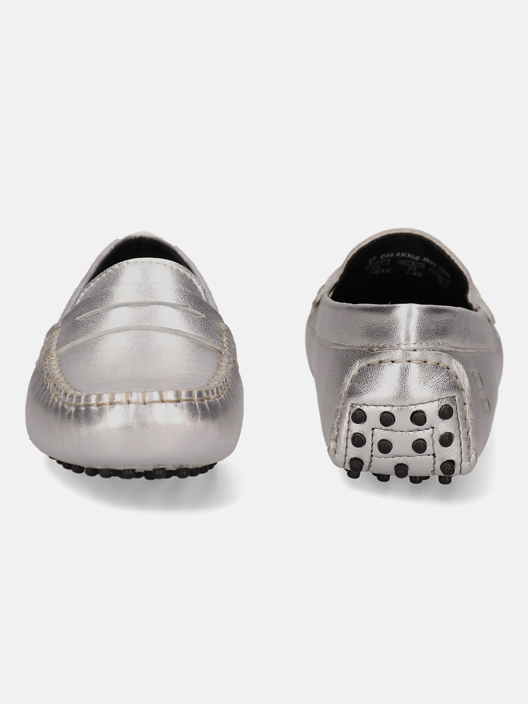 BAGATT Lilly Silver Premium Leather Slip-Ons