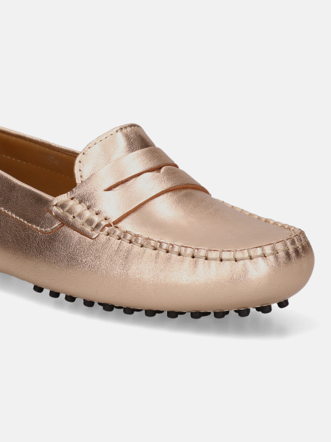 BAGATT Lilly Gold Premium Leather Slip-Ons