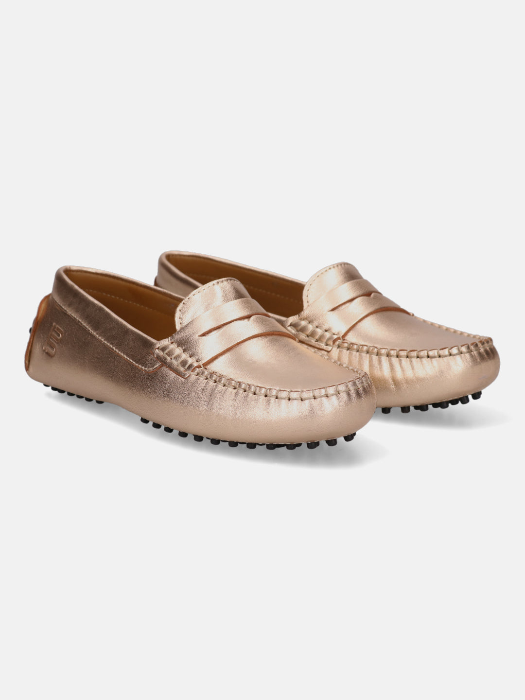 BAGATT Lilly Gold Premium Leather Slip-Ons