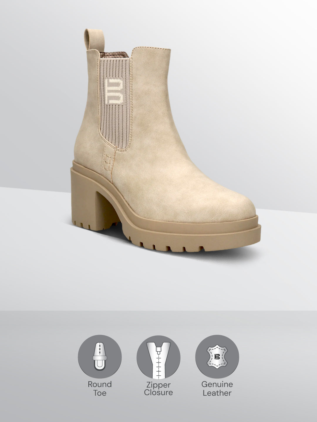 TT.BAGATT Jessie Beige Chelsea Boots