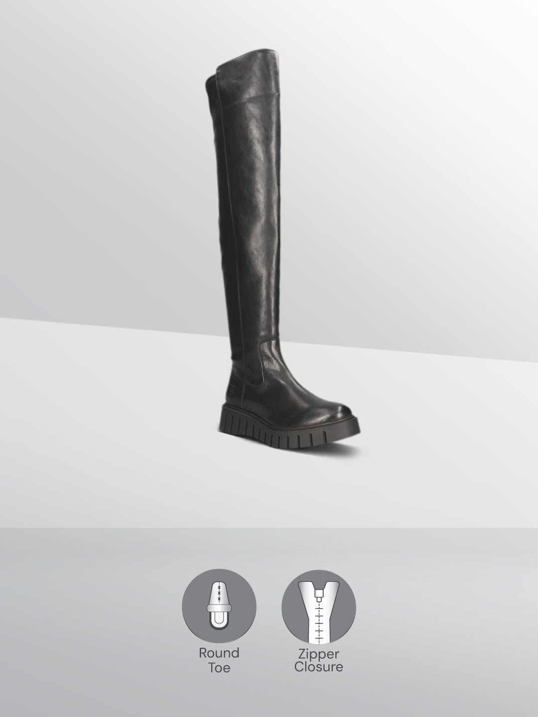TT.BAGATT Benisha Black Knee Boots