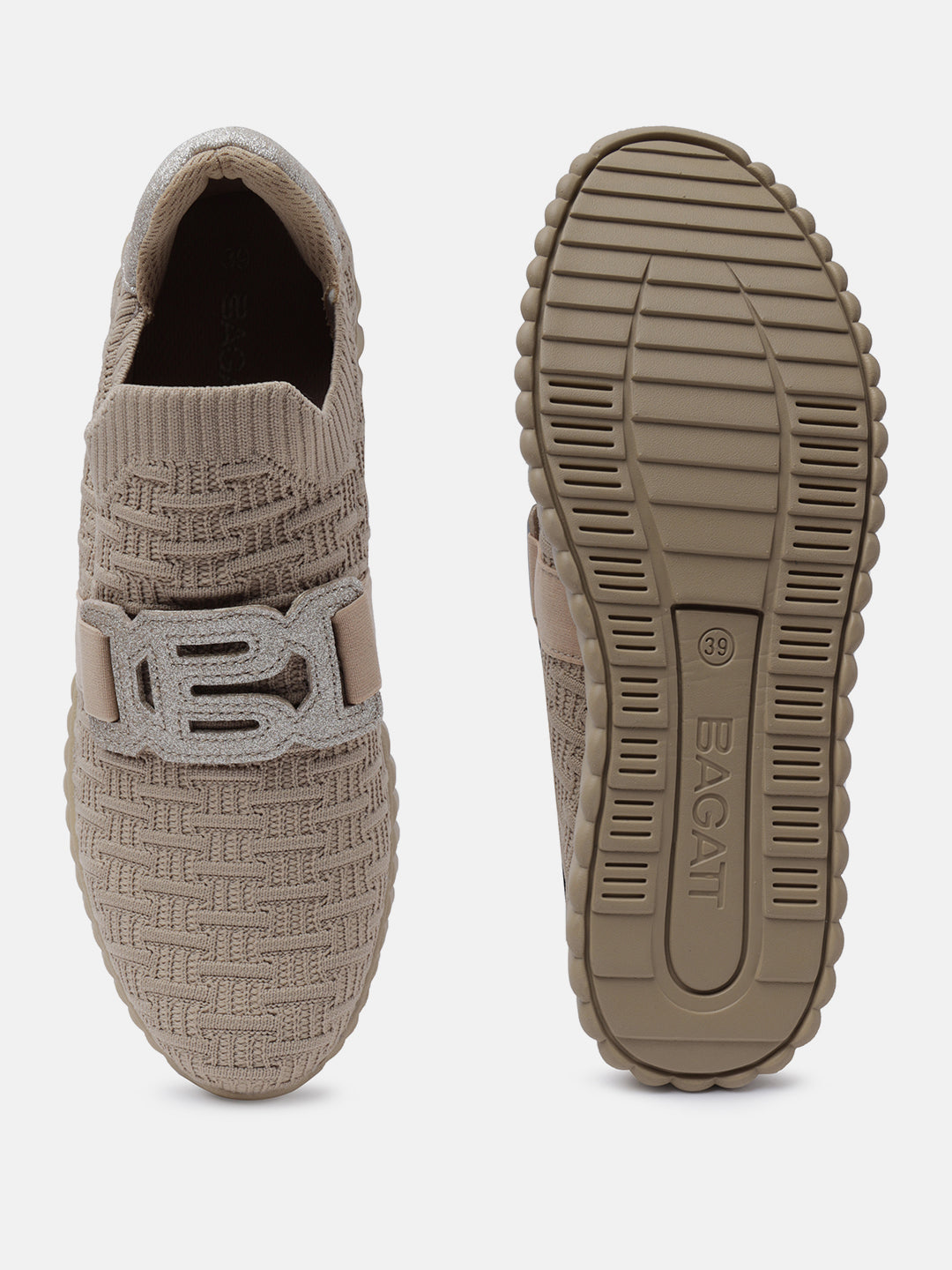 BAGATT Candice Beige Slip-On Sneakers