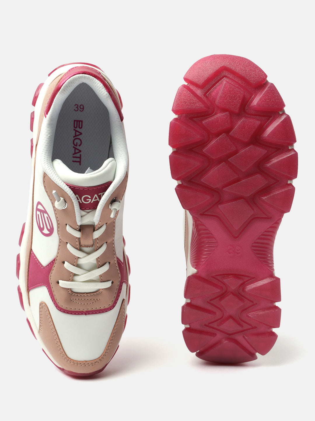 BAGATT Yoko Pink Mid Top Sneakers