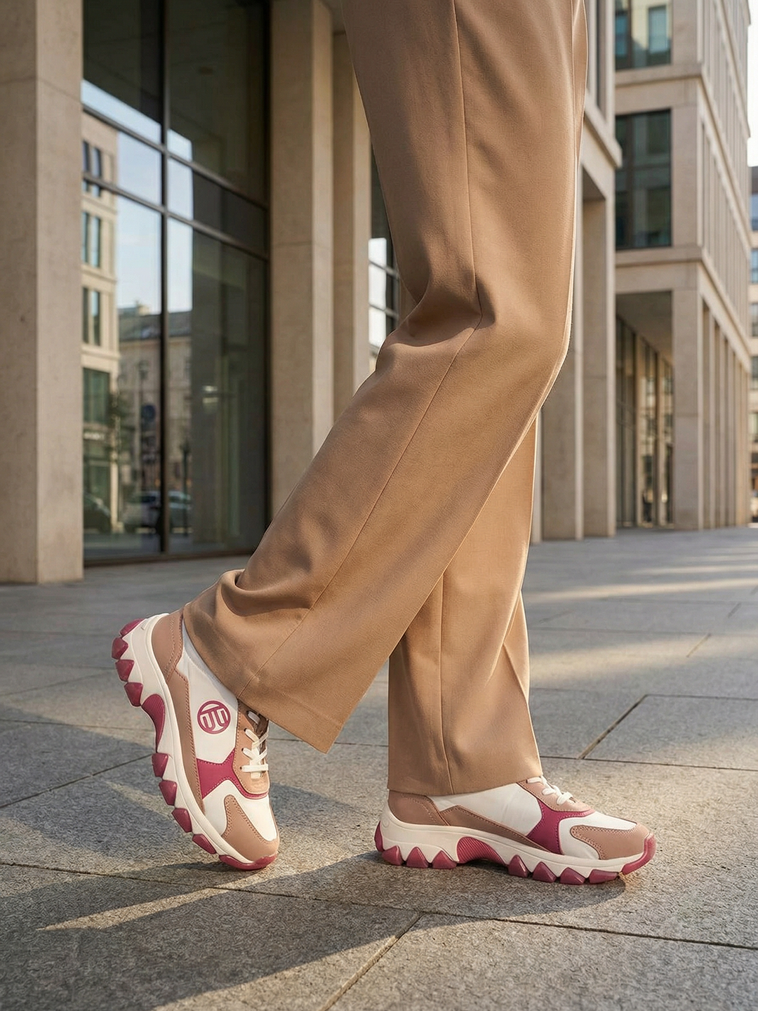 BAGATT Yoko Pink Mid Top Sneakers