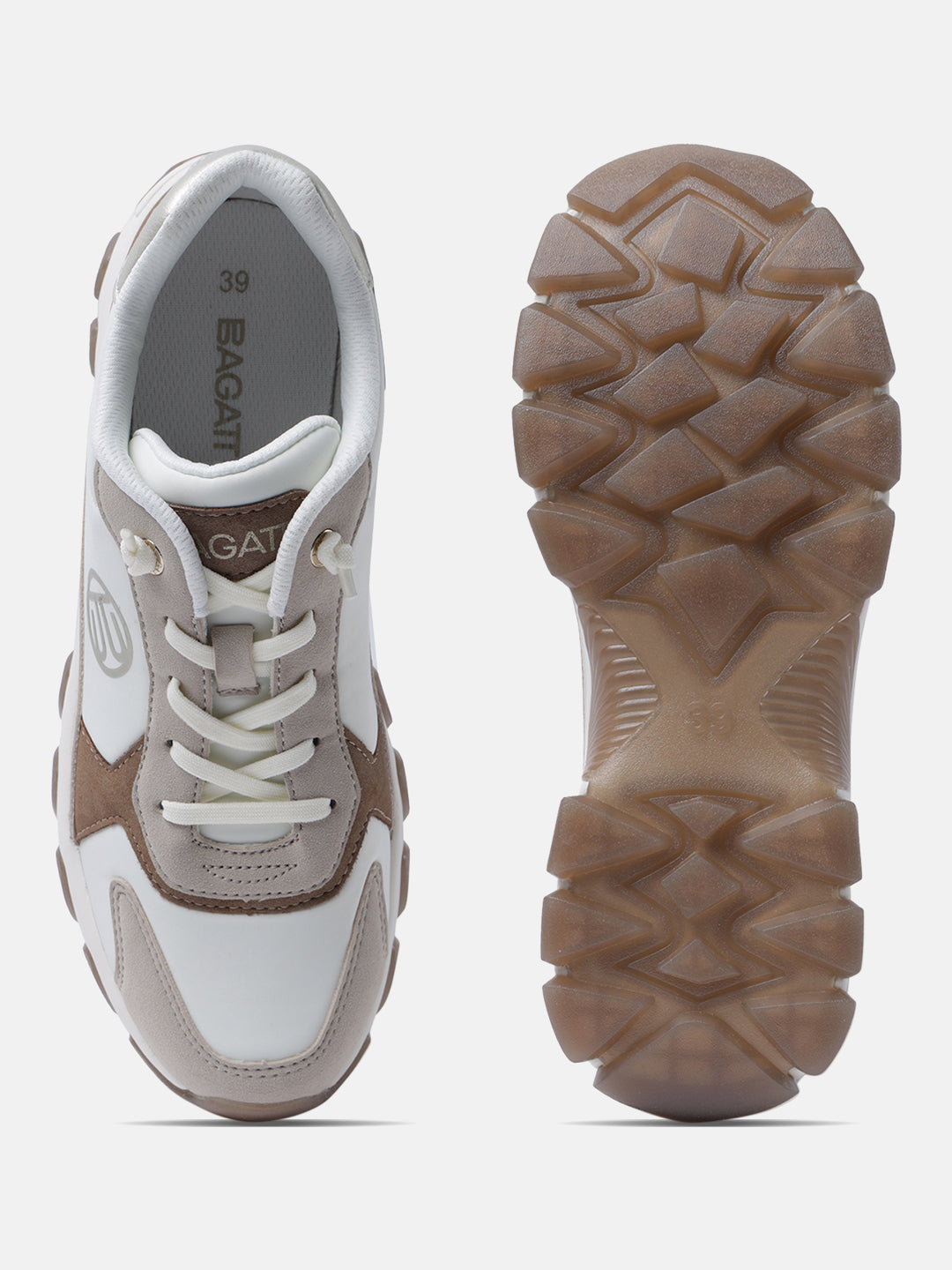 BAGATT Yoko Beige Mid Top Sneakers