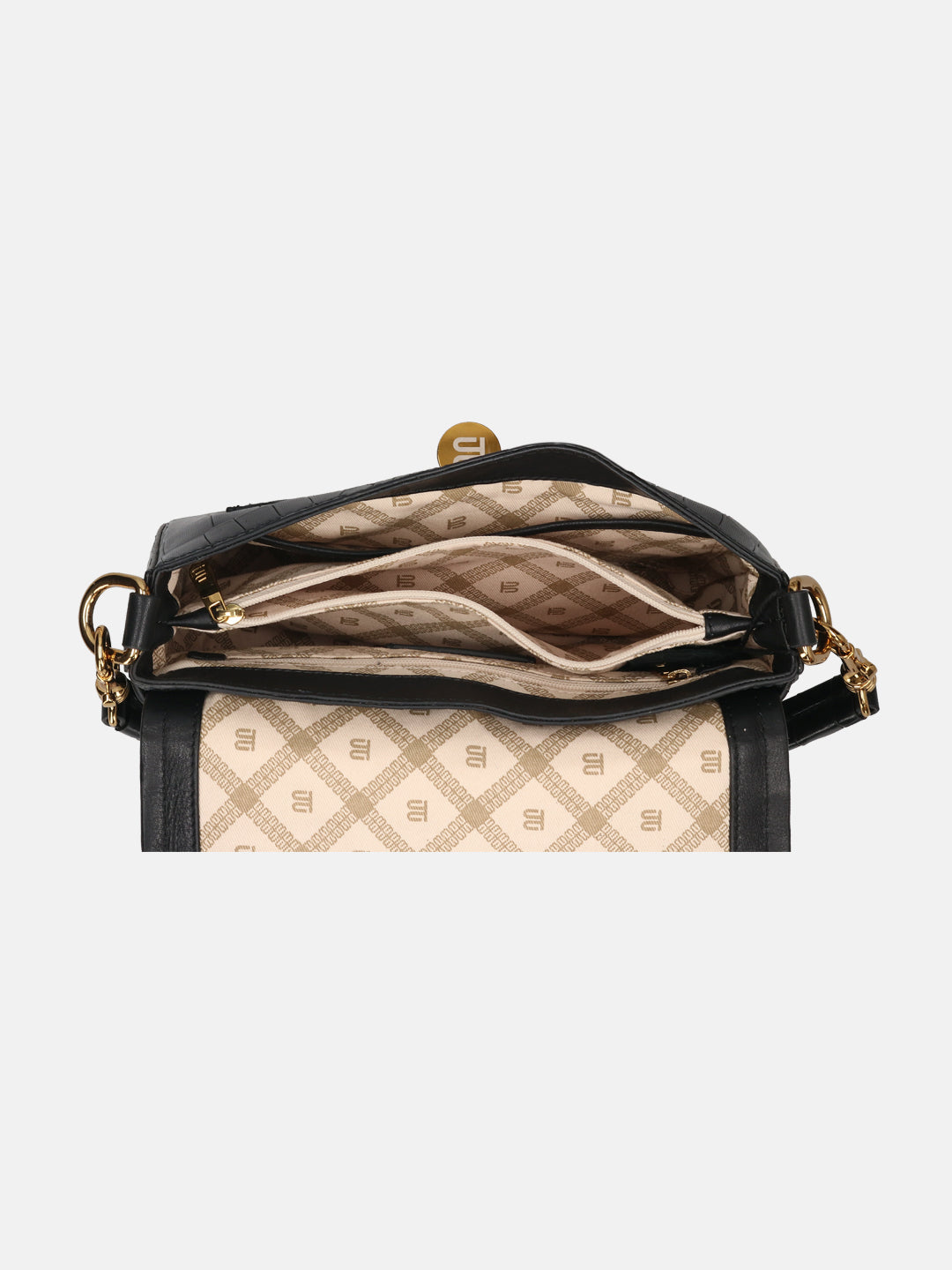 BAGATT Black Croco Leather Cross body bag