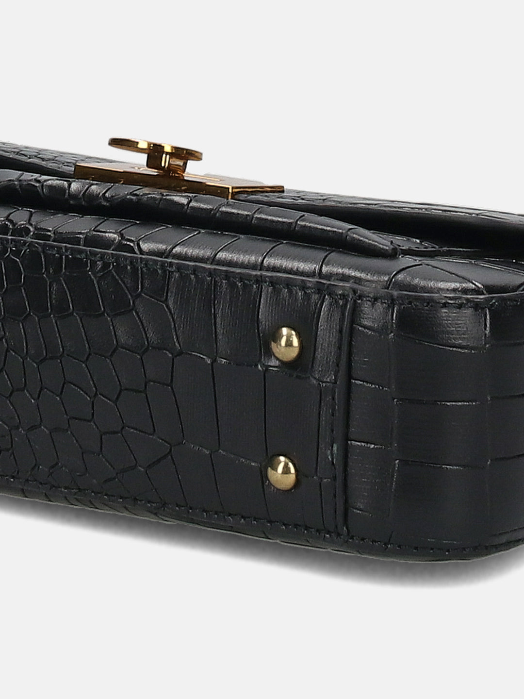 BAGATT Black Croco Leather Cross body bag