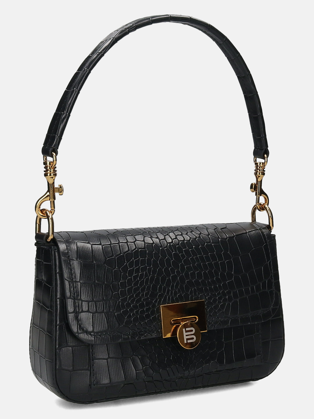 BAGATT Black Croco Leather Cross body bag