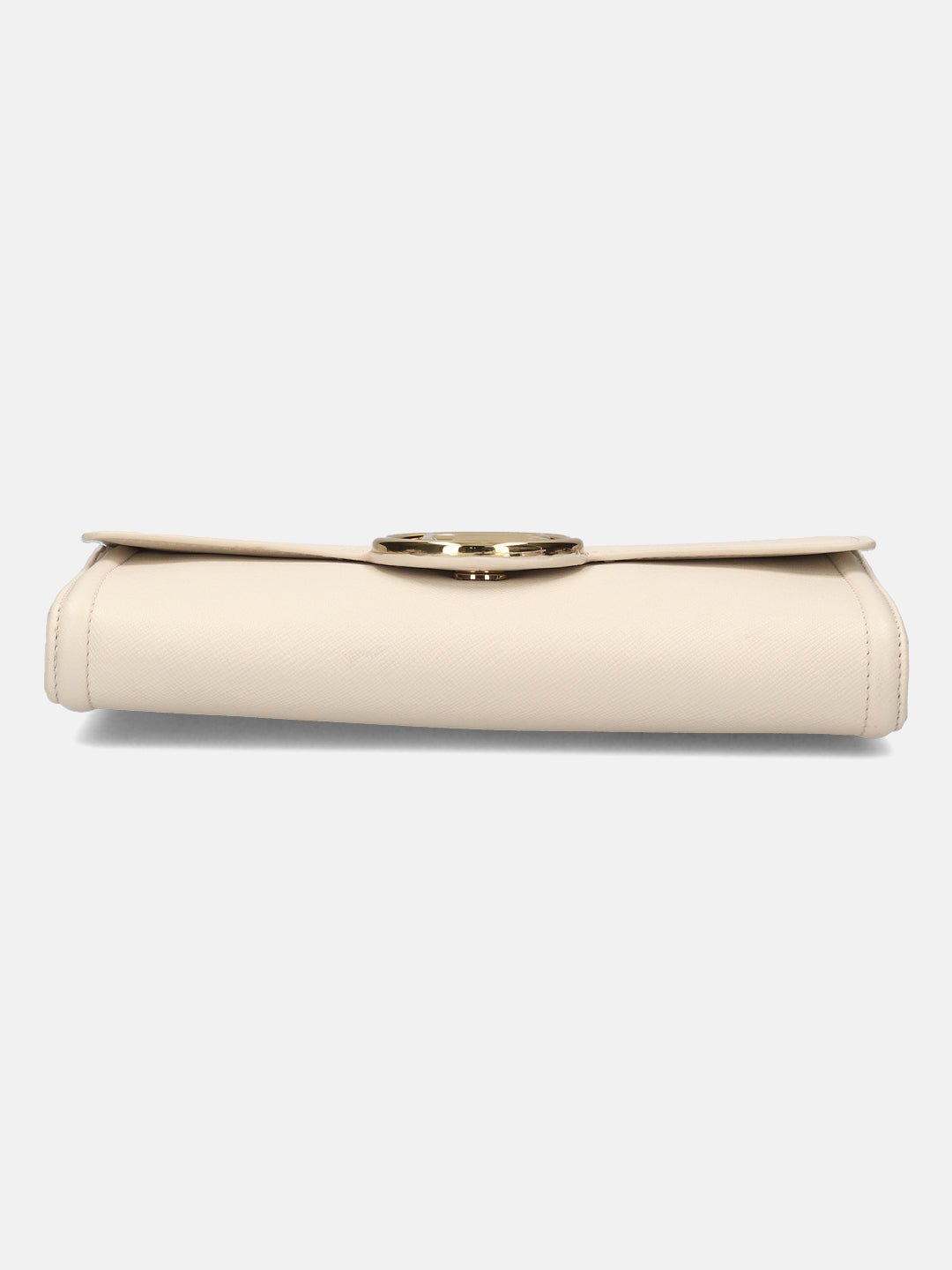 BAGATT Off White Saffiano Leather Clutch