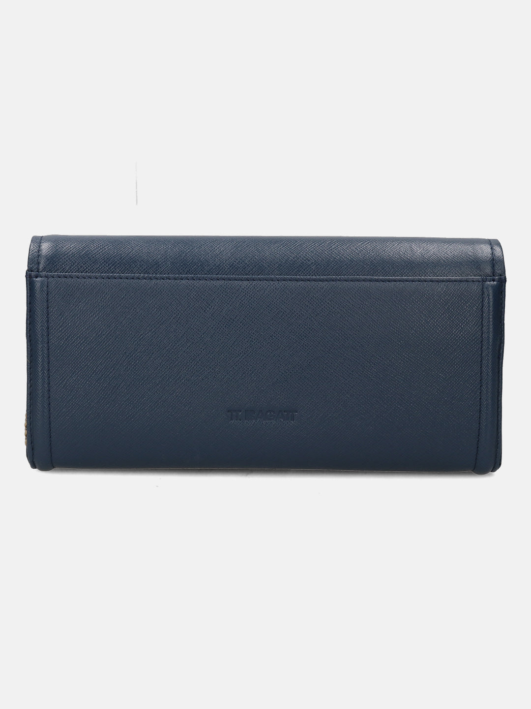 BAGATT Blue Saffiano Leather Clutch