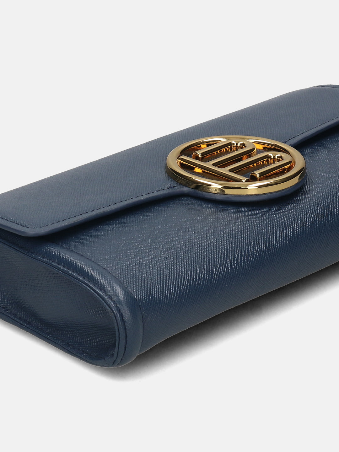BAGATT Blue Saffiano Leather Clutch