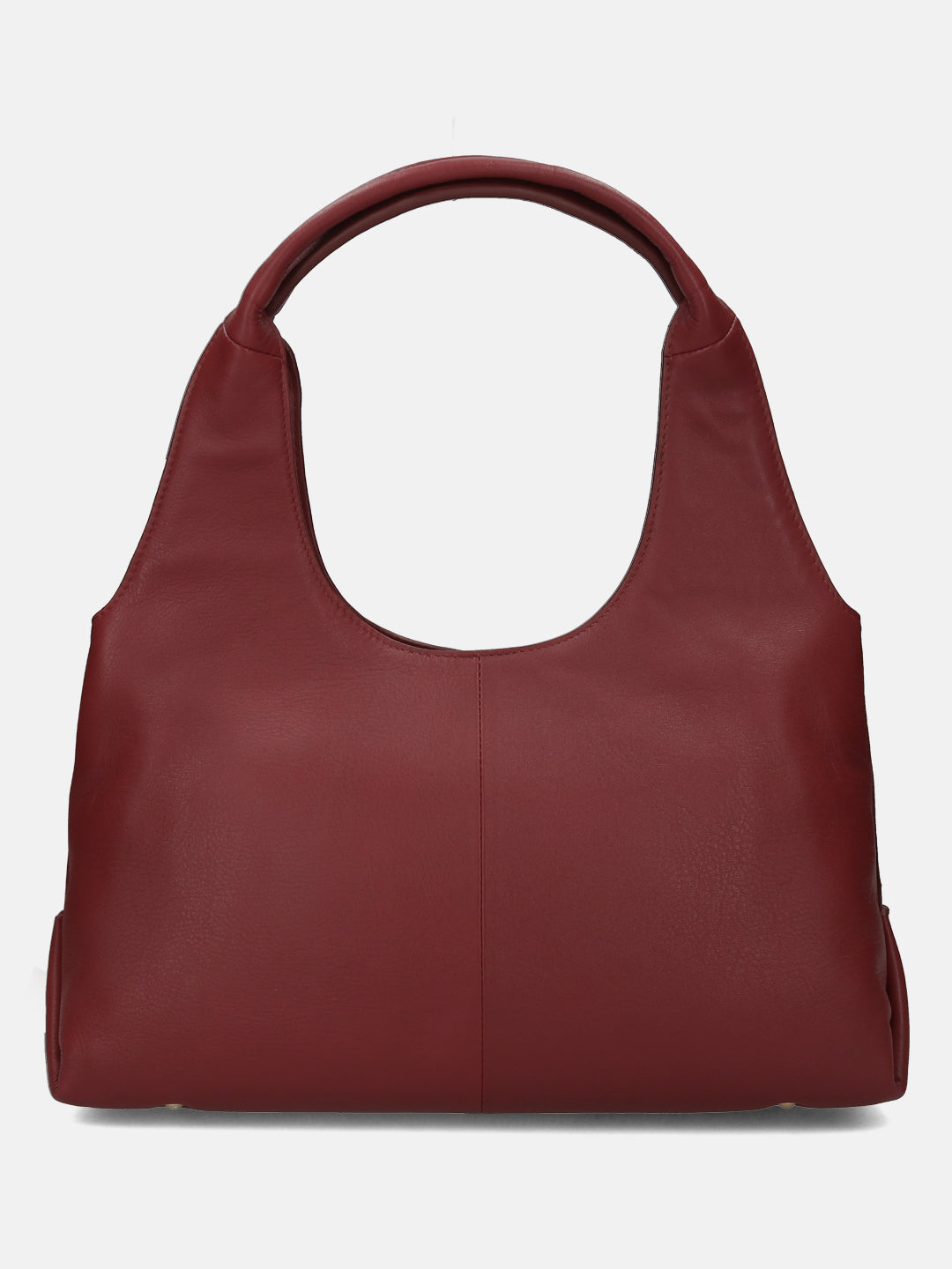 BAGATT Red Plain Leather Hobo Bag