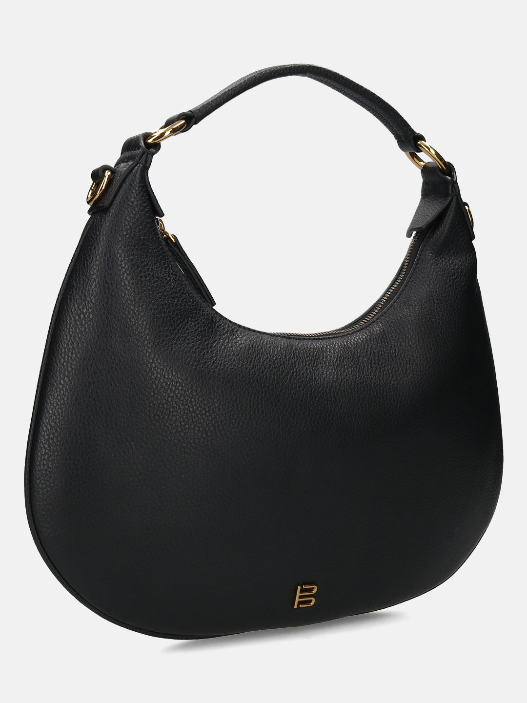 BAGATT Black Wax Leather Small Hobo bag