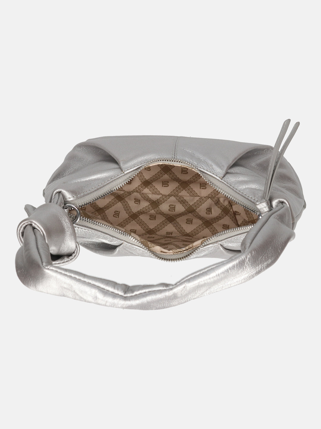 BAGATT Silver Soft Metallic Leather Mini Bag