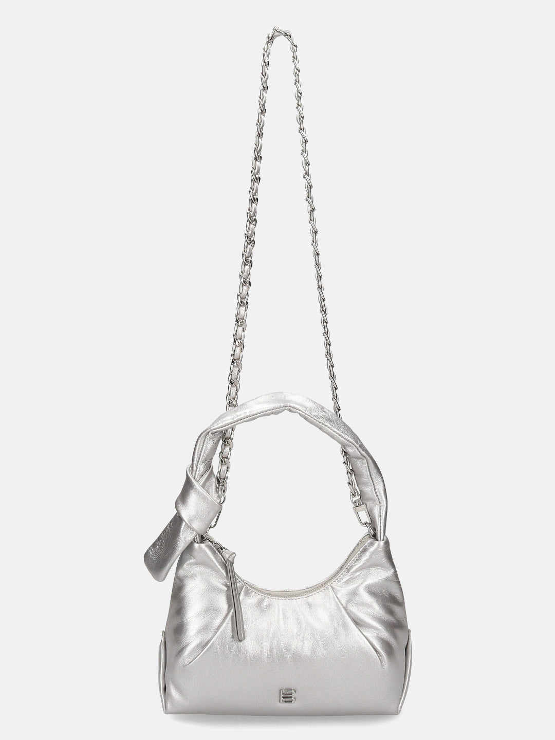 BAGATT Silver Soft Metallic Leather Mini Bag