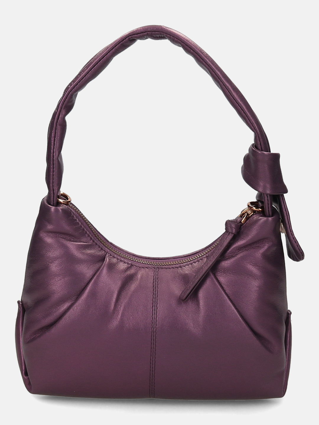 BAGATT Plum Soft Metallic Leather Mini Bag