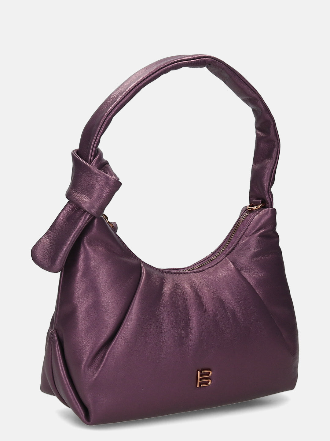BAGATT Plum Soft Metallic Leather Mini Bag