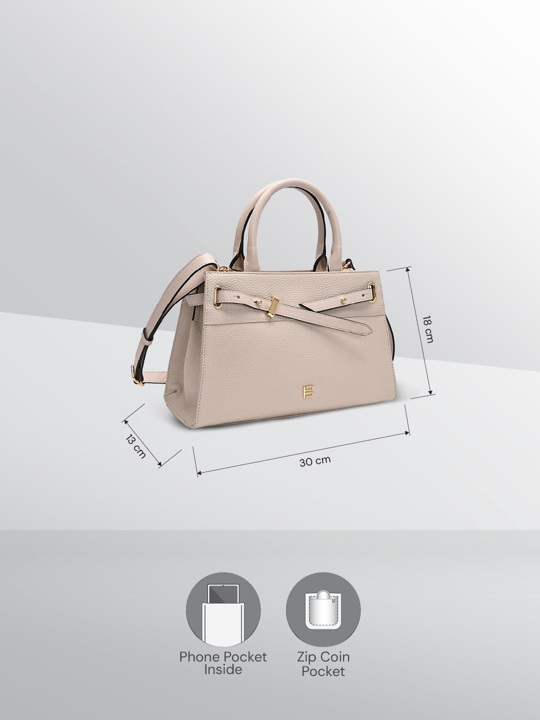 TT.BAGATT Beige Wax Leather Satchel Handbags