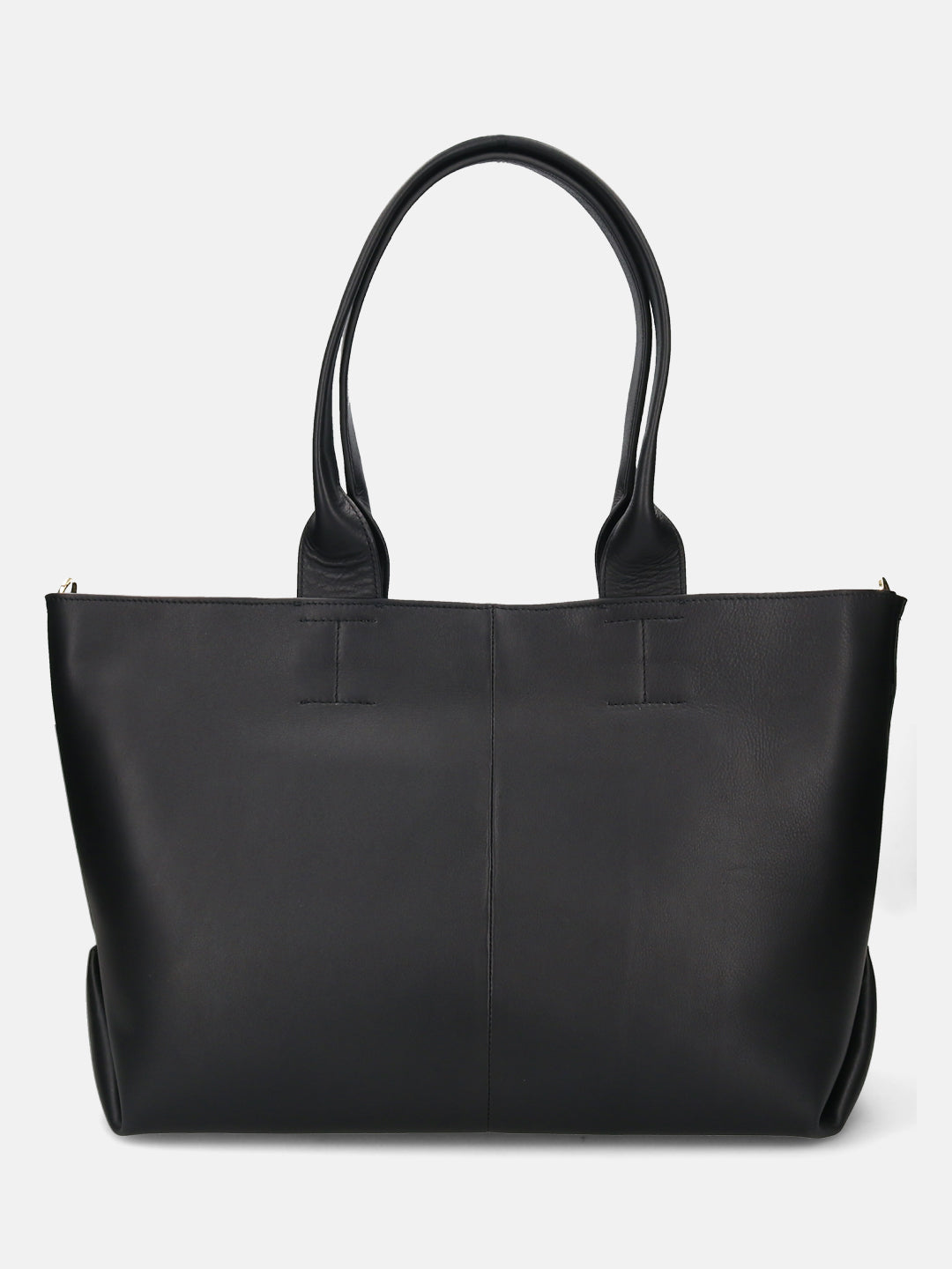 BAGATT Black Plain Leather Tote Bag
