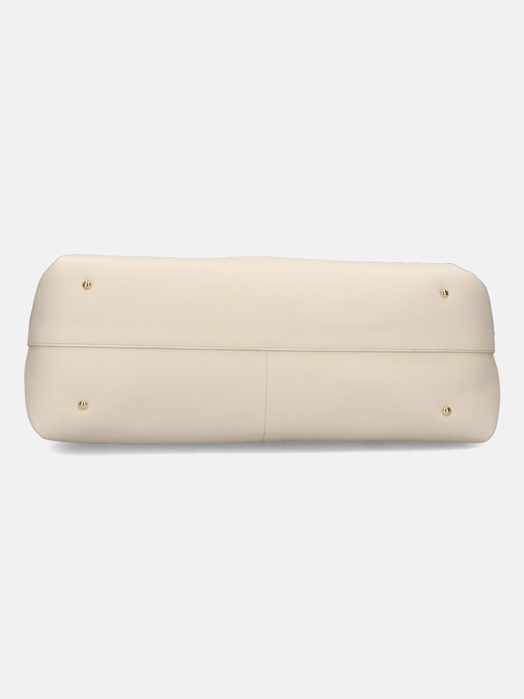 BAGATT Off White Plain Leather Tote Bag