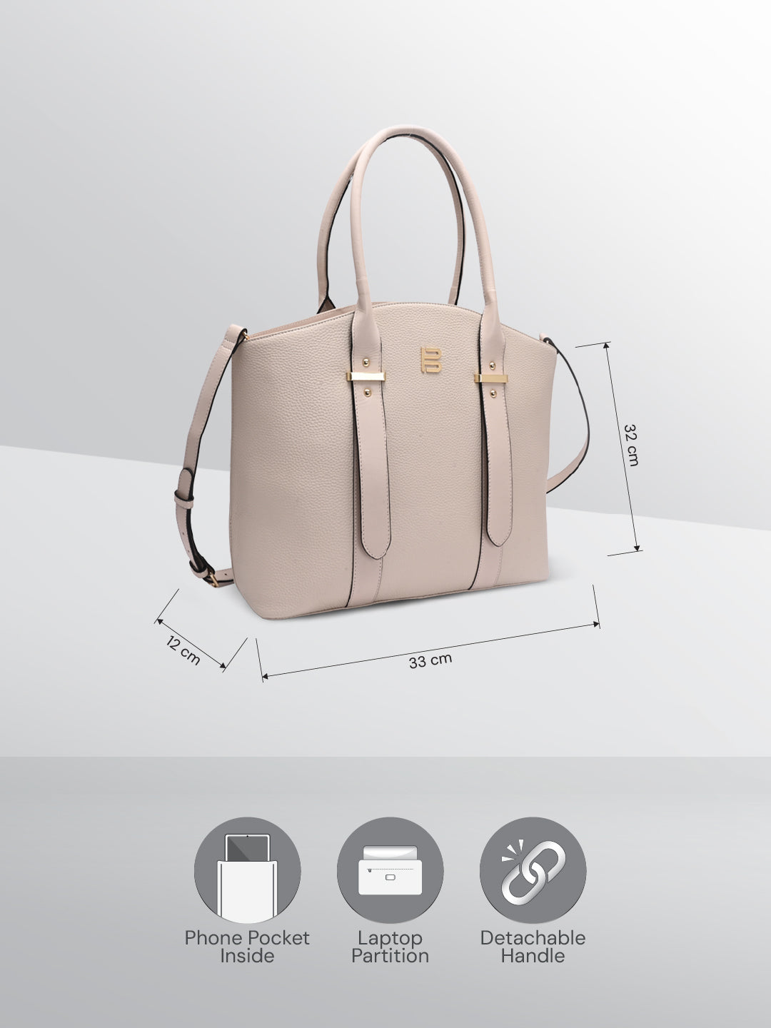TT.BAGATT Beige Wax Leather Tote Handbags