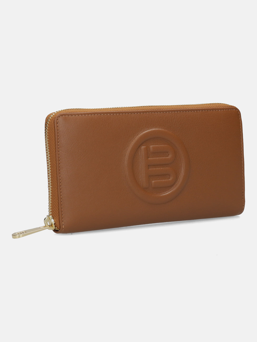 BAGATT Tan Plain Leather Zipped Long Wallet
