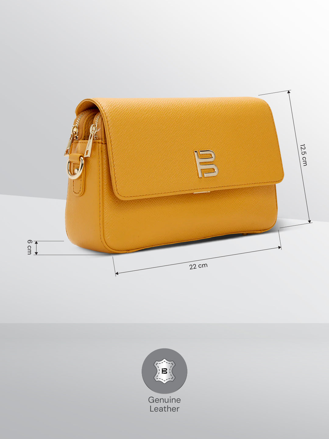 BAGATT Campania Yellow Cross Body Bag